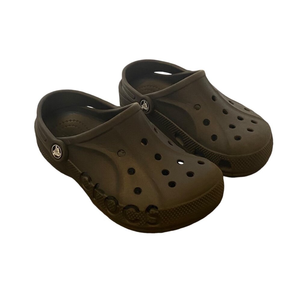 Crocs‎ Classic Clog Shoes Kid Sz 1 Black Unisex Slip-On Lightweight Footwear